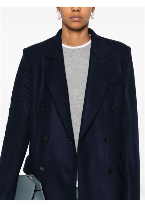 Navy blue double-braested tailored coat Harris wharf london - women HARRIS WHARF LONDON | A1644MPS358